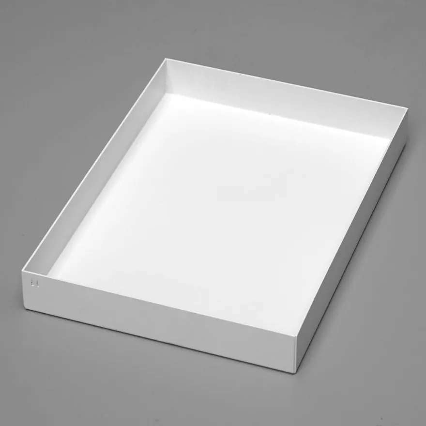 Como bakke i metal - A4 - Hvid