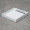 Como bakke i metal 11x11 cm. - Hvid