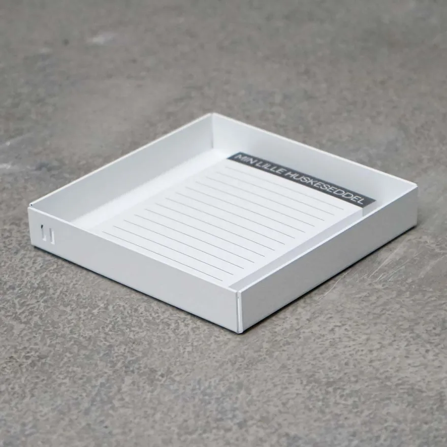 Como bakke i metal 11x11 cm. - Hvid
