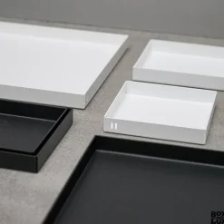 Como bakke i metal 11x11 cm. - Hvid