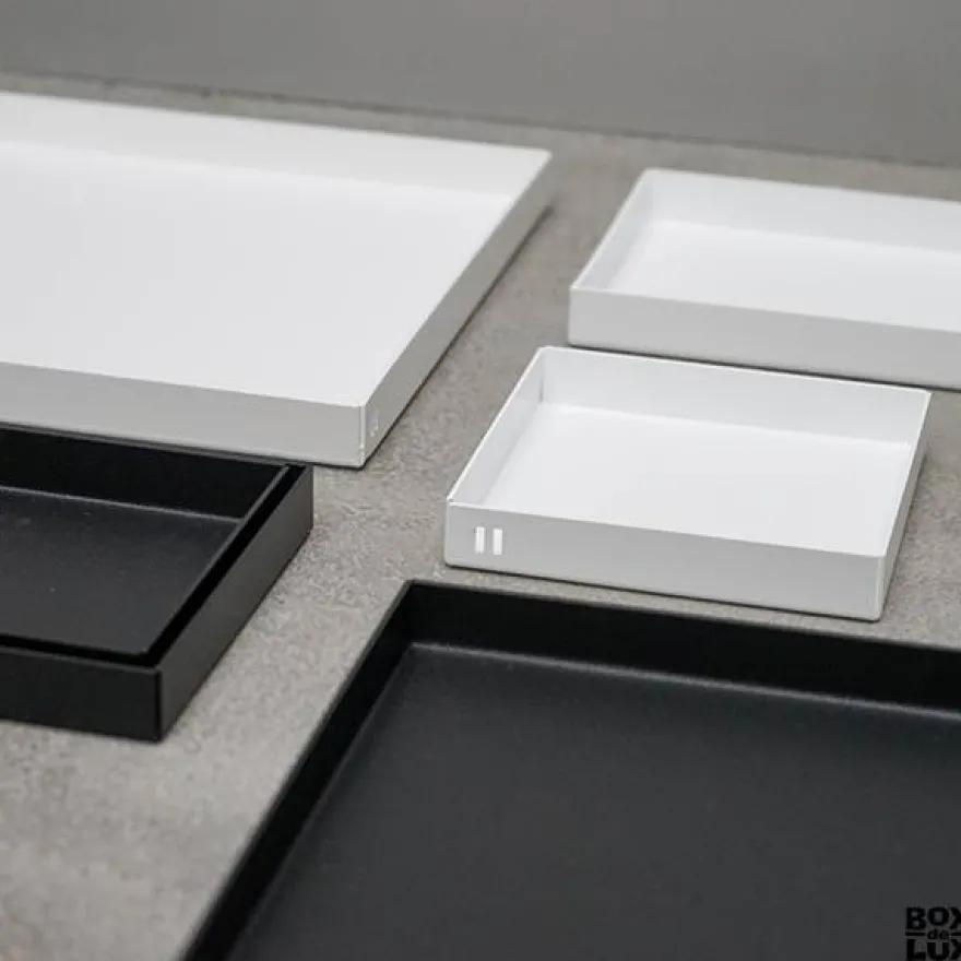 Como bakke i metal 11x11 cm. - Hvid