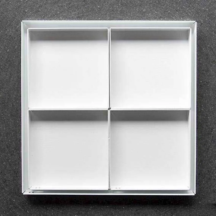 Como bakke i metal 11x11 cm. - Hvid