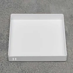 Como bakke i metal 11x11 cm. - Hvid