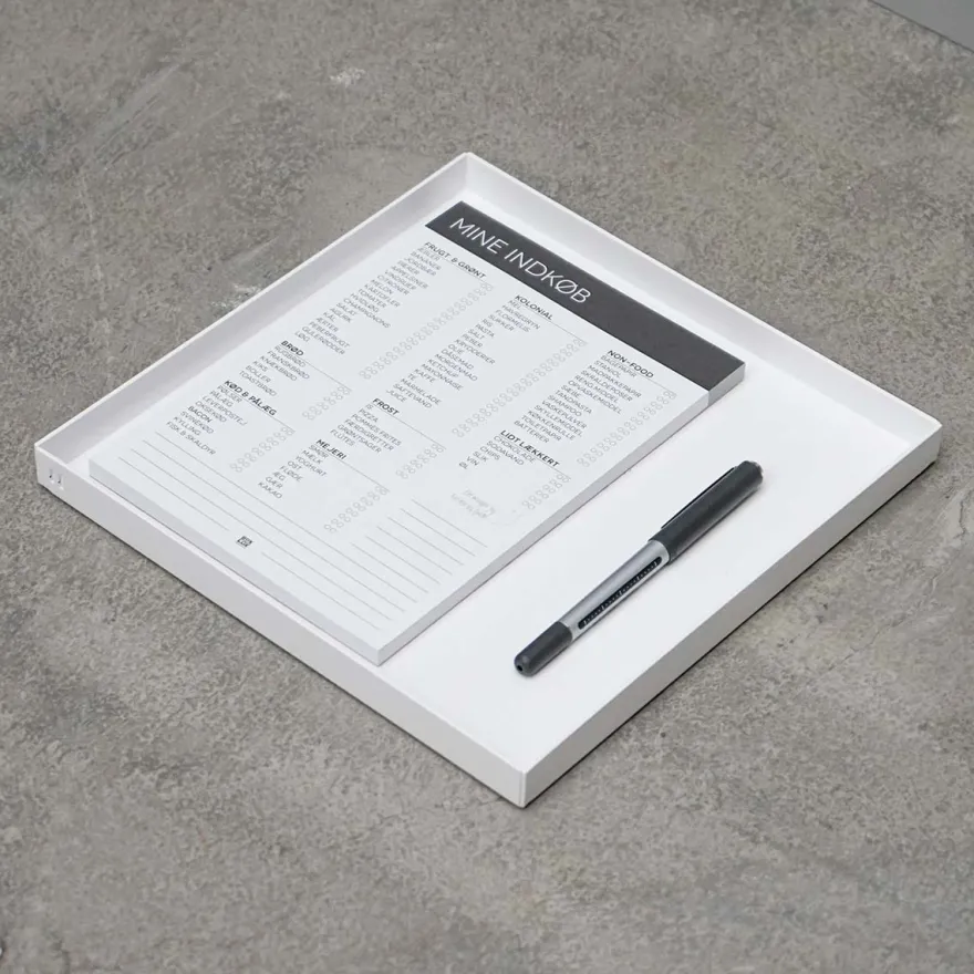 Como bakke i metal 24x24 cm. - Hvid