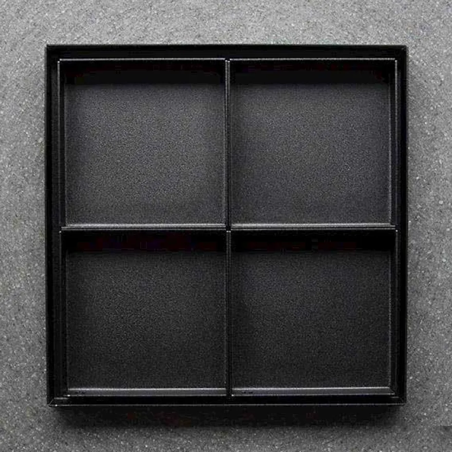 Como bakke i metal 11x11 cm. - Sort