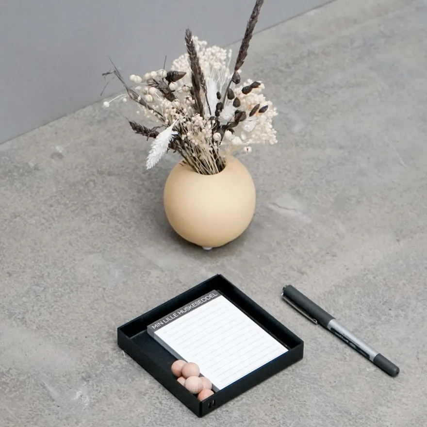 Como bakke i metal 11x11 cm. - Sort
