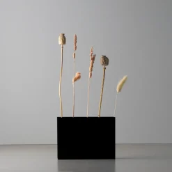 Como Flower Pot FIVE - Væghængt vase i metal, Sort