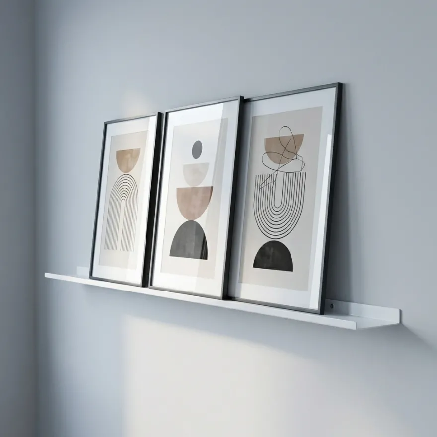 Como Gallerihylde i metal - 60 cm. - Hvid
