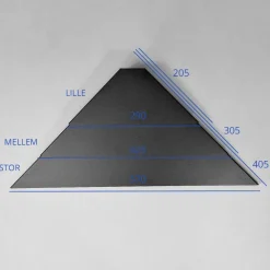 Como hjørnehylde i metal - SORT - Large