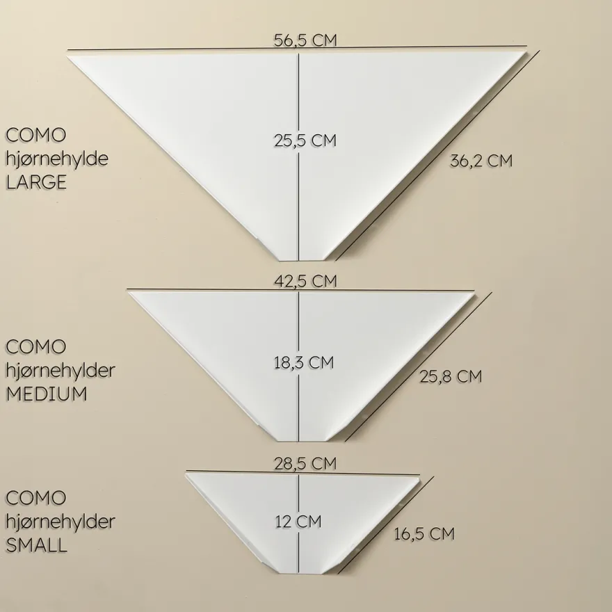 Como hjørnehylde i metal - Sort - MEDIUM