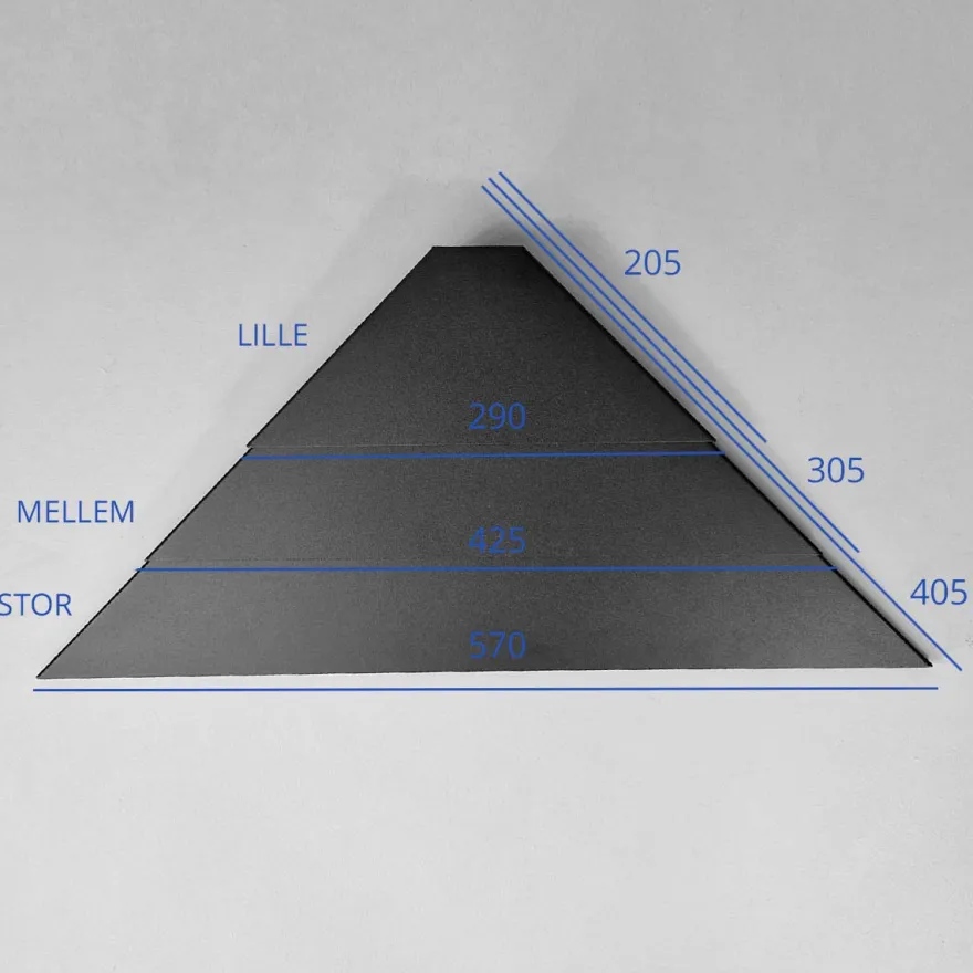 Como hjørnehylde i metal - SORT - Small