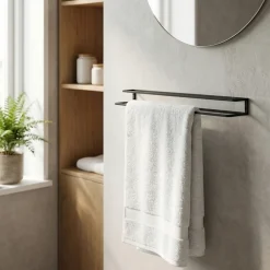 Como Håndklædeholder til væggen - Sort 60 cm