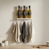Como Hylde med knager - Hvid - 30cm