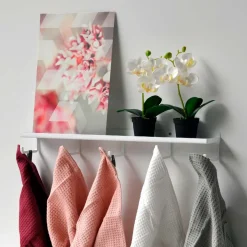 Como Hylde med knager - Hvid - 50cm