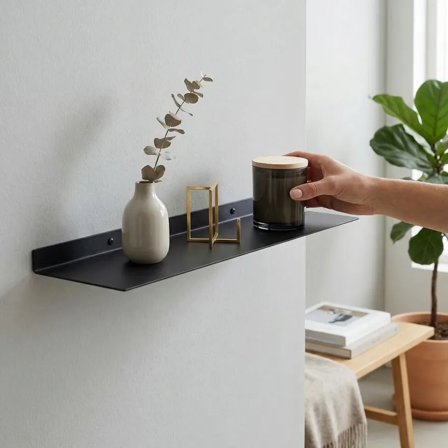 Como Hylde 37,5 x 10 cm - Sort metal
