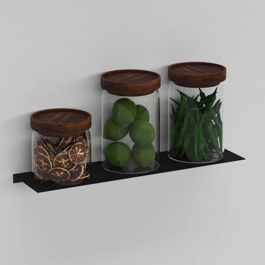 Como Hylde 37,5 x 10 cm - Sort metal