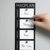 Como Madplan til vægophæng, Sort