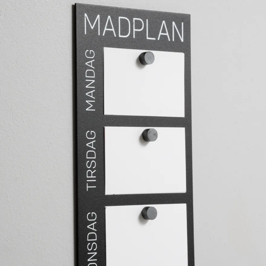 Como Madplan til vægophæng, Sort