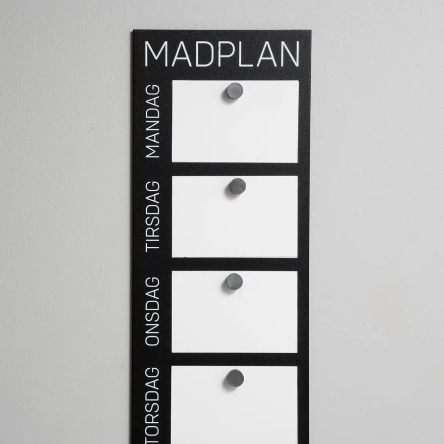 Como Madplan til vægophæng, Sort