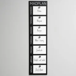 Como Madplan til vægophæng, Sort