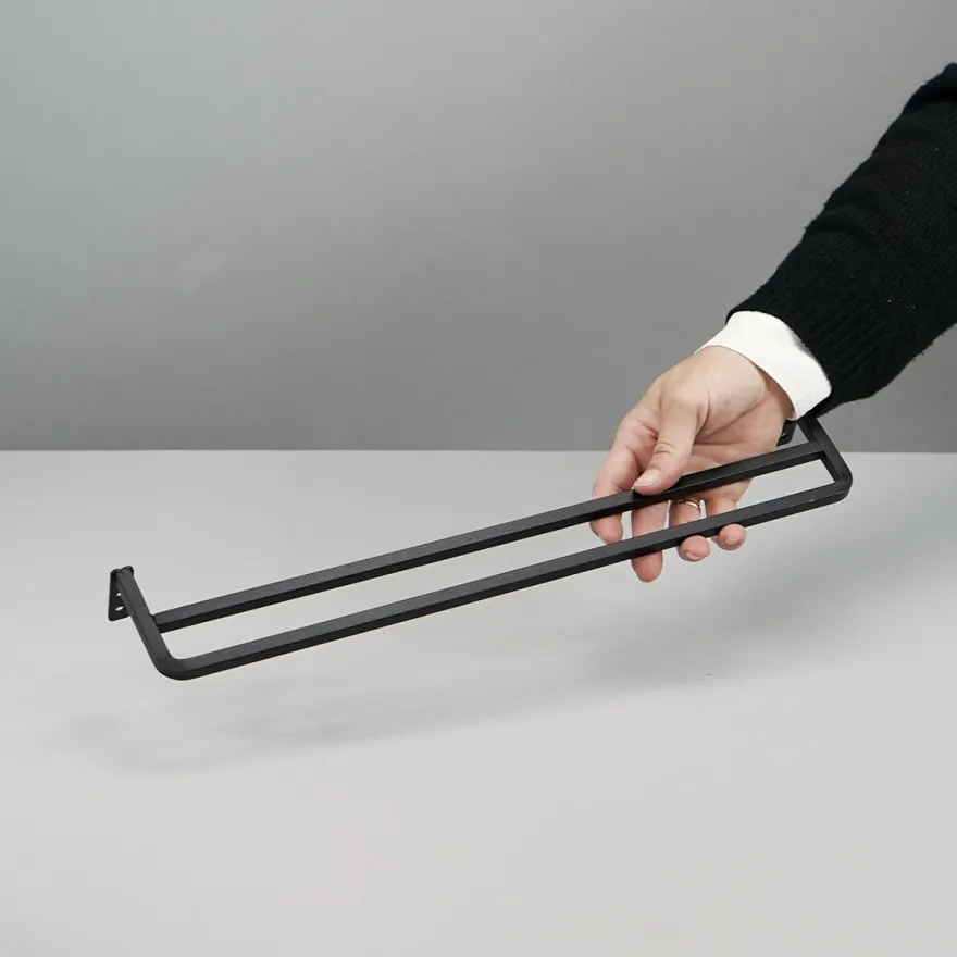 Como viskestykkeholder - 40 cm, Sort - DOUBLE