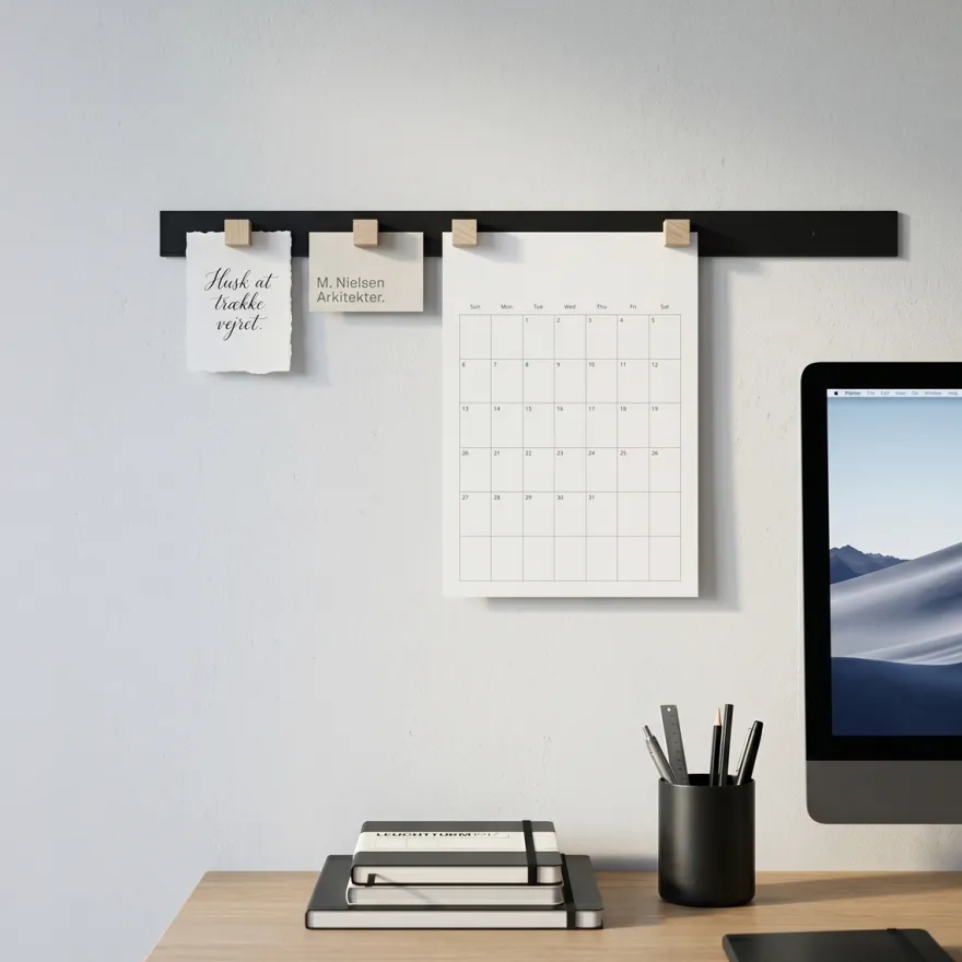 Como Wallnote inkl. magneter - Sort