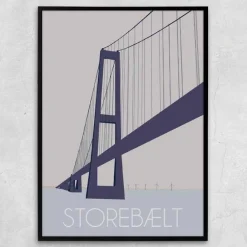 Danmark Plakat - Storebælt. Vælg str.