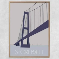 Danmark Plakat - Storebælt. Vælg str.