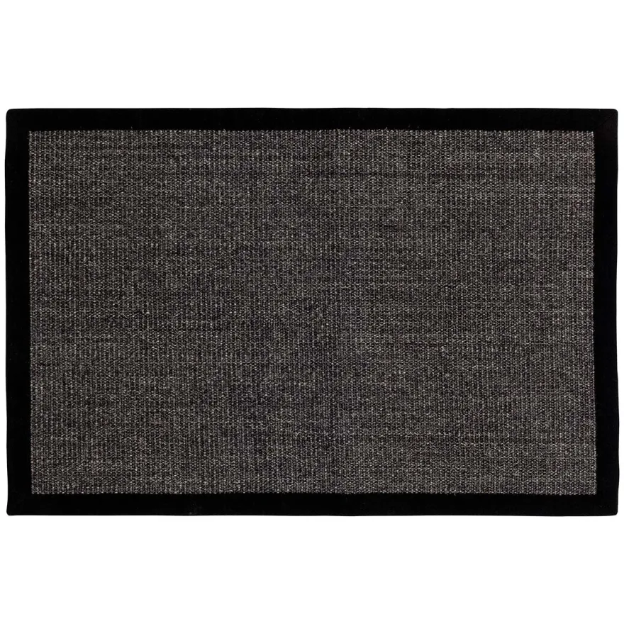 Dixie dørmåtte i Sisal, Black - 60x90 cm