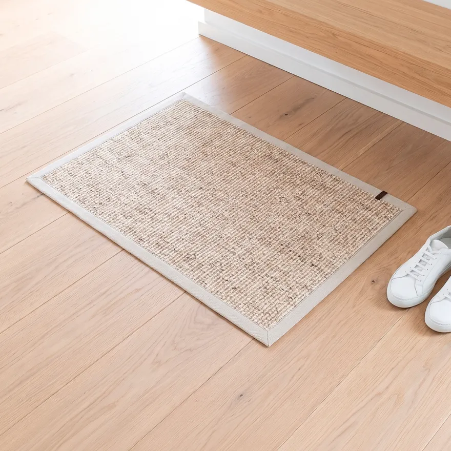 Dixie dørmåtte i Sisal, Wilma, Sandmeleret - 60x90 cm