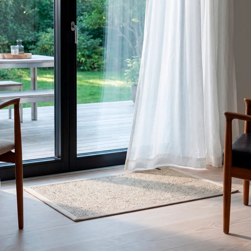 Dixie dørmåtte i Sisal, Wilma, Sandmeleret - 60x90 cm