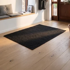 Dixie jute dørmåtte - 60x90 cm. FIONA, Sort