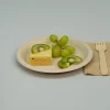 Engangsservice i sukkerrørsfibre - Frokosttallerken 18cm - 50 stk