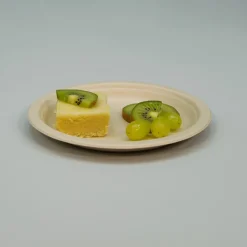 Engangsservice i sukkerrørsfibre - Frokosttallerken 18cm - 50 stk