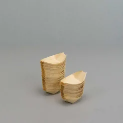 Engangsservice i træ - Både 11 cm - Pakke 100 stk