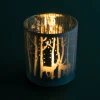 Fyrfadsstage i glas - Den Magiske Skov - Sølv
