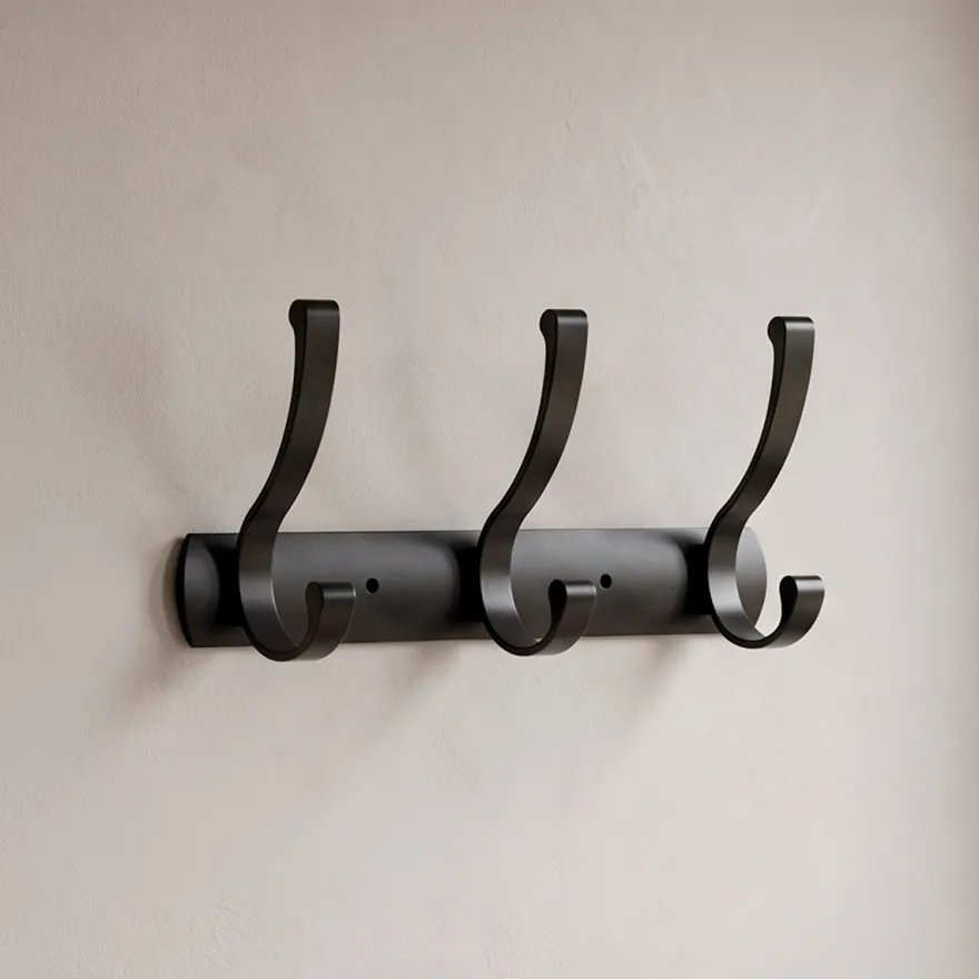 Holmen Rino Knagerække 25 cm, Sort Metal
