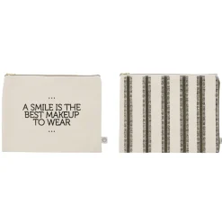 House Doctor Clutch - Canva, Smile. Sæt med 2 stk