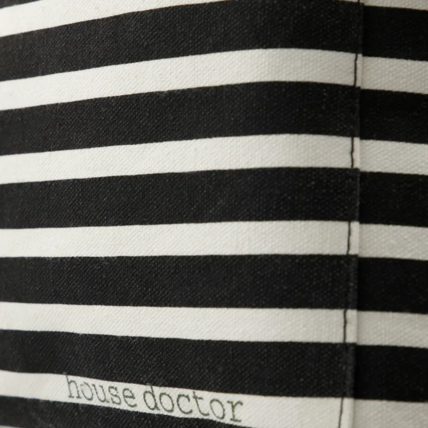 House Doctor - "Under bed" CANVA i Stof - Sort/Hvid - SMALL