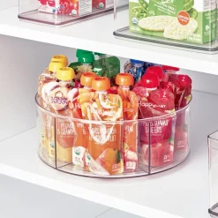 IDesign Drejefad i klart plast med høj kant - Ruminddelt
