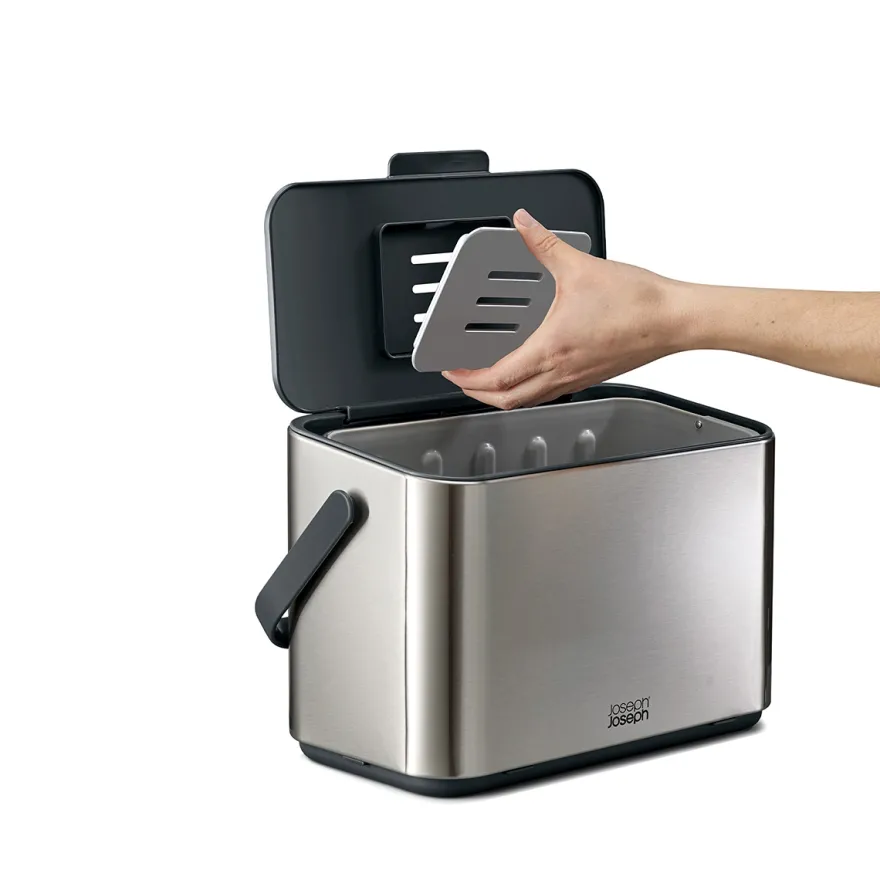 Joseph Joseph BIO waste affaldsspand - 4 liter - Rustfrit stål