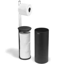 Joseph Joseph Toiletrulleholder til extra toiletruller, Sort