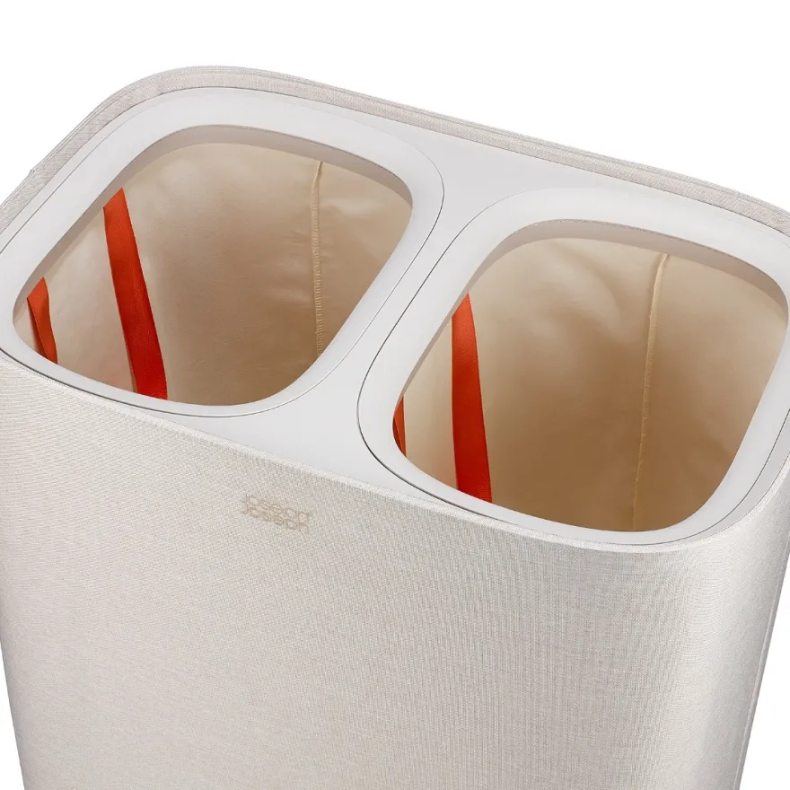 Joseph Joseph Tota 2 Twin Vasketøjskurv 90L - Pale Mushroom