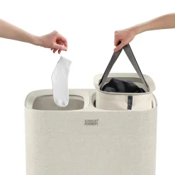 Joseph Joseph vasketøjskurv - Tota DUO 90L - Ecru
