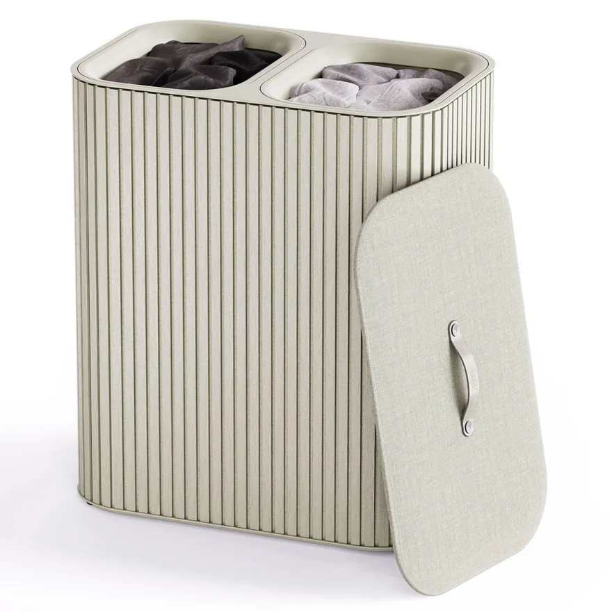 Joseph Joseph vasketøjskurv - Tota DUO LUXE 90L - ECRU
