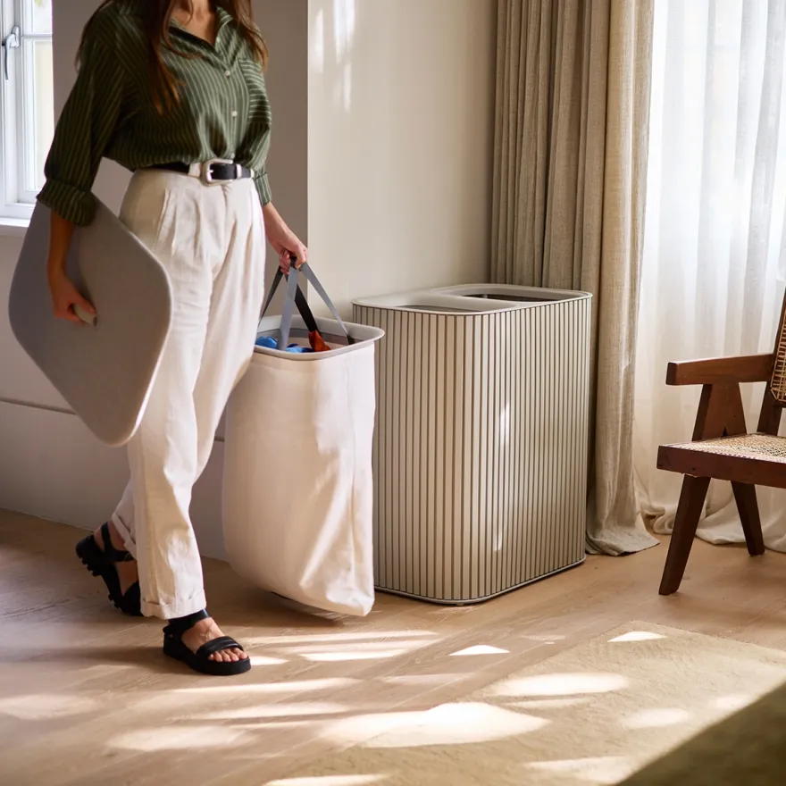Joseph Joseph vasketøjskurv - Tota DUO LUXE 90L - ECRU
