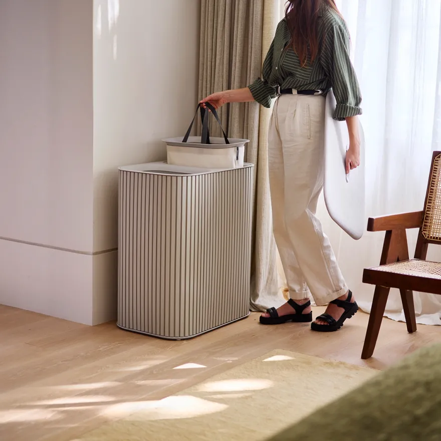 Joseph Joseph vasketøjskurv - Tota DUO LUXE 90L - ECRU