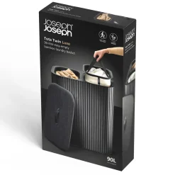 Joseph Joseph vasketøjskurv - Tota DUO LUXE 90L - SORT