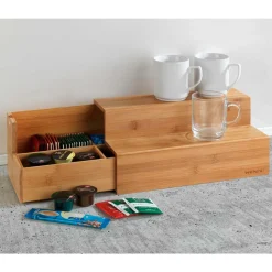 Kaffe- og Te-organizer Trappe i bambus