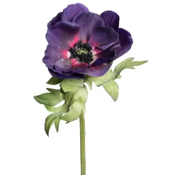 Kunstig blomst - Anemone Lilla. 43 cm.